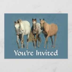 Horses Wild and Wonderful Party Invitation
