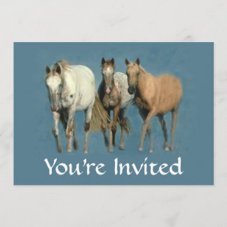 Horses Wild and Wonderful Party Invitation