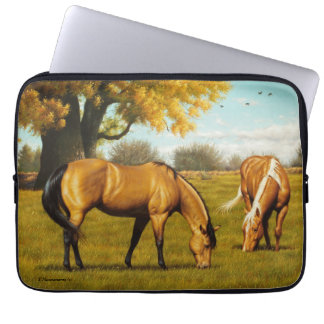 Horses with fall colours laptop neoprene cover