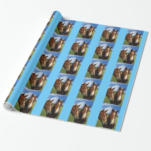 Horses wrapping paper