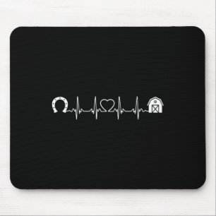 Horsescute Ss Cute Ss Barn Heartbeat Horseback Rid Mouse Pad