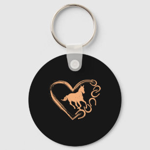 Horsescute Ss Cute Ss Heart Shaped Design - Horse Key Ring