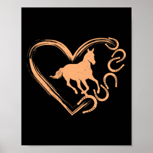 Horsescute Ss Cute Ss Heart Shaped Design - Horse Poster