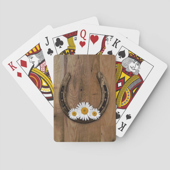 Horseshoe and Daisies Playing Cards (Back)