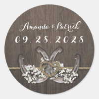 Horseshoe Baby's Breath Rustic Wedding Favour
