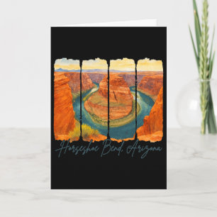 Horseshoe Bend Arizona Travelling Trip Brushstroke Card