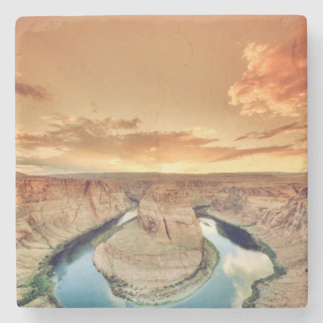 Horseshoe Bend Caynon Stone Coaster (Front)