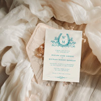 Horseshoe Cactus Western Country Boho Wedding  Inv