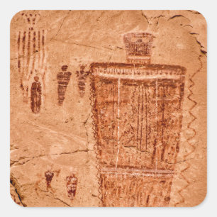 Horseshoe Canyon Great Gallery Figure Square Sticker