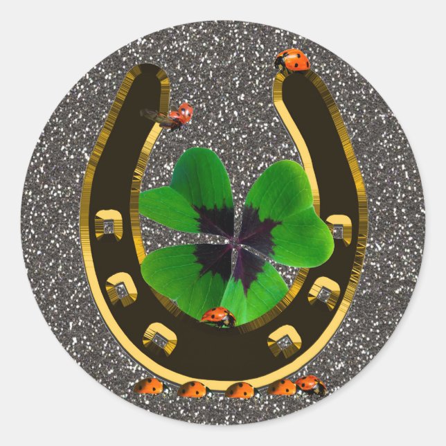 Horseshoe Classic Round Sticker (Front)