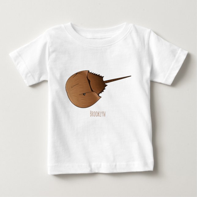 Horseshoe crab cartoon illustration baby T-Shirt (Front)
