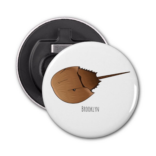 Horseshoe crab cartoon illustration bottle opener (Front)