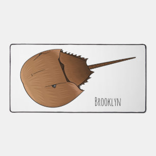 Horseshoe crab cartoon illustration desk mat