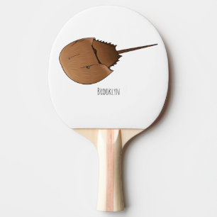 Horseshoe crab cartoon illustration ping pong paddle