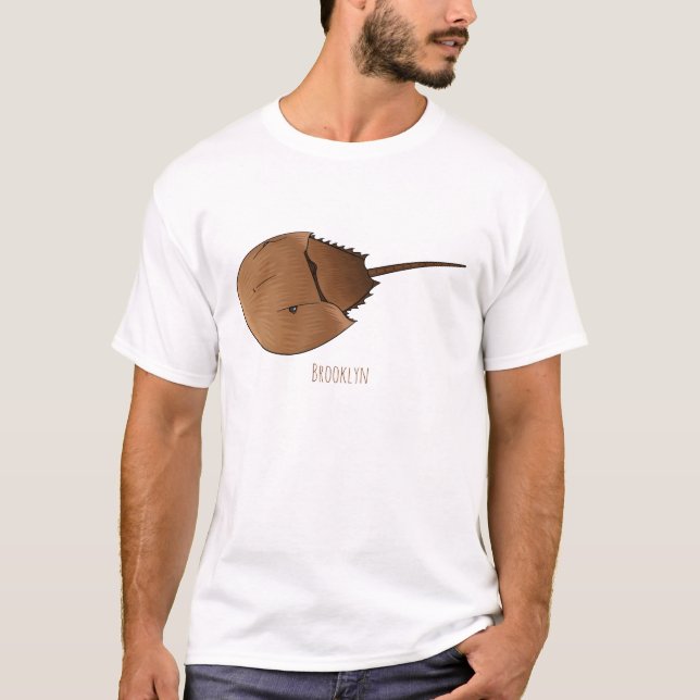 Horseshoe crab cartoon illustration T-Shirt (Front)