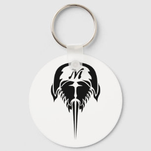 Horseshoe Crab in Tribal Tattoo Style Key Ring