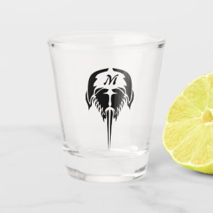 Horseshoe Crab in Tribal Tattoo Style Shot Glass