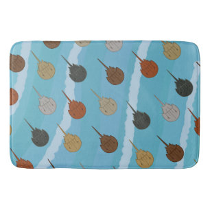 Horseshoe Crab Ocean Waves Bath Mat