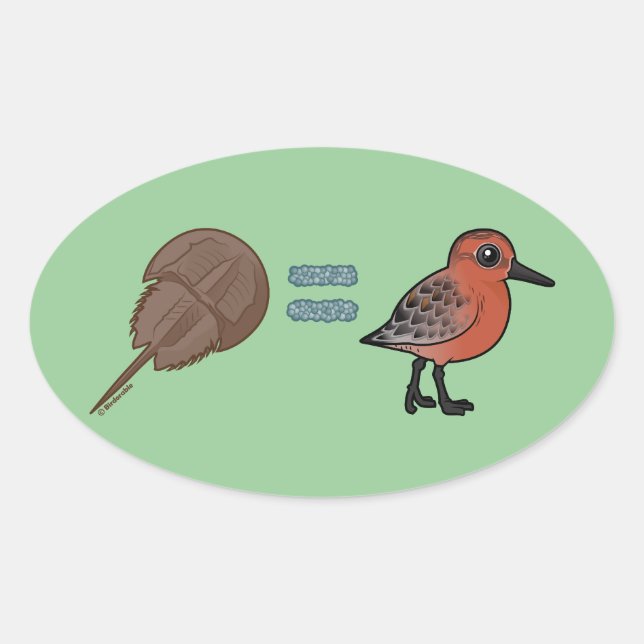 Horseshoe Crabs are Life Oval Sticker (Front)