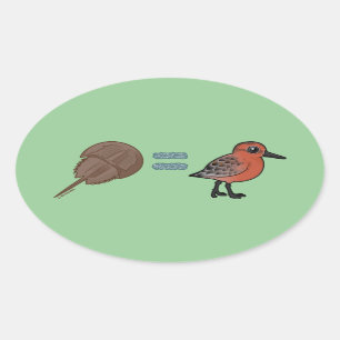 Horseshoe Crabs are Life Oval Sticker