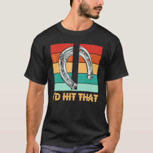 Horseshoe Craftsman Horse Farrier Retro I'd Hit T T-Shirt