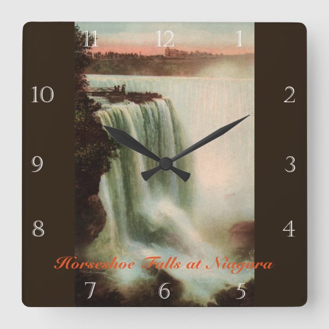 Horseshoe Falls at Niagara Custom Square Wall Clock (Front)