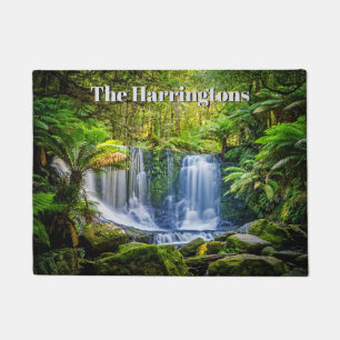 Horseshoe Falls custom name door mat