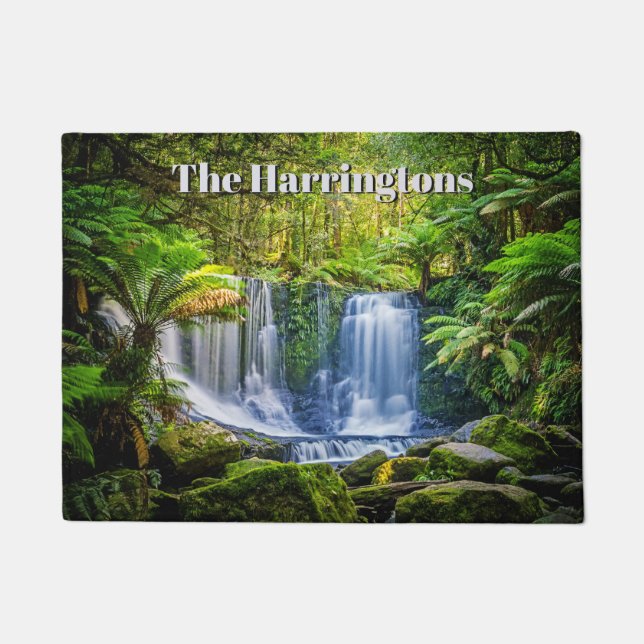 Horseshoe Falls custom name door mat (Front)