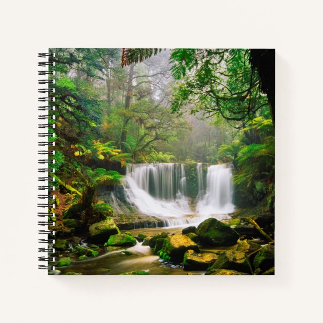 Horseshoe Falls Surrounded by Rainforest Notebook (Front)