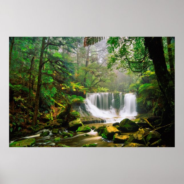 Horseshoe Falls Surrounded by Rainforest Poster (Front)