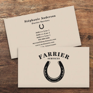 Horseshoe Farrier  Business Card