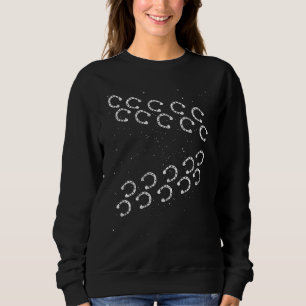 Horseshoe Footprint Horseback Riding Animal Equest Sweatshirt