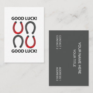 Horseshoe Good Luck Horseshoe Business Card