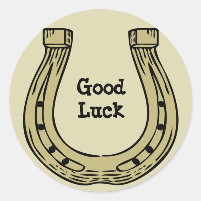 Horseshoe Good Luck Sticker (Front)