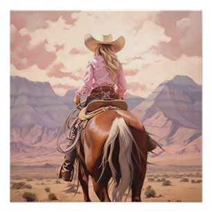Horseshoe Harmony: Cowgirl Wall Art