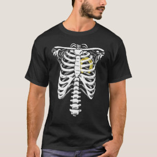 Horseshoe Heart Skeleton Rib Cage Love Horses Skel T-Shirt