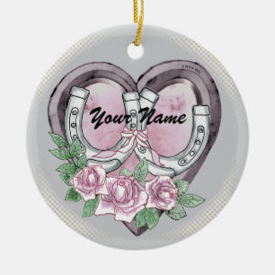 Horseshoe Hearts ornaments