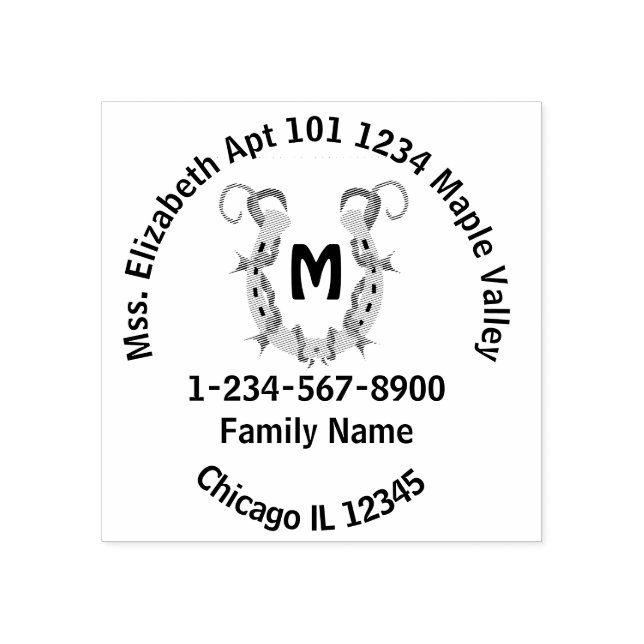 Horseshoe Homestead Contact Information Rubber Stamp (Imprint)