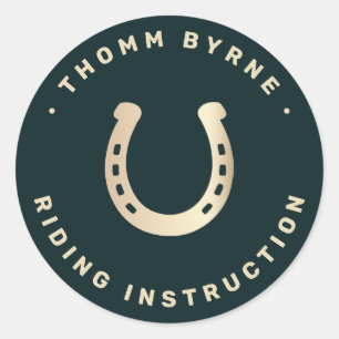 Horseshoe Horse Classic Round Sticker