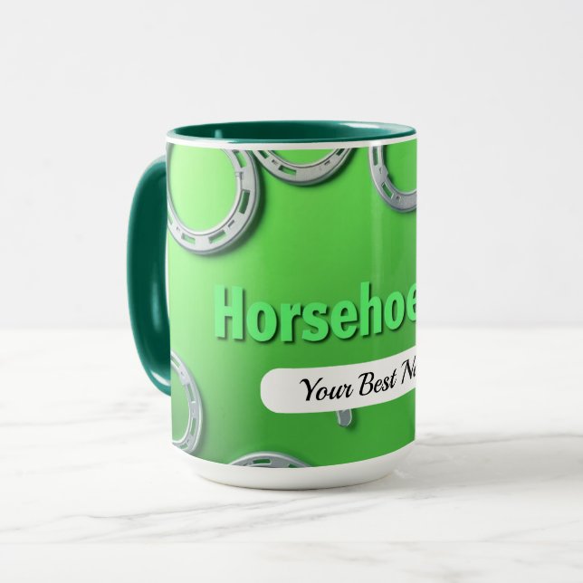 Horseshoe Luck Mug Custom (Front Left)