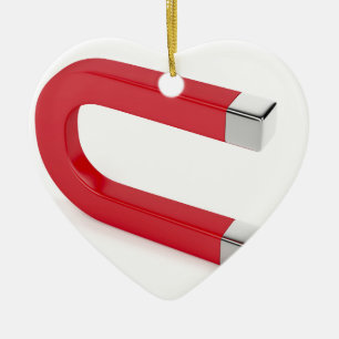 Horseshoe magnet ceramic tree decoration