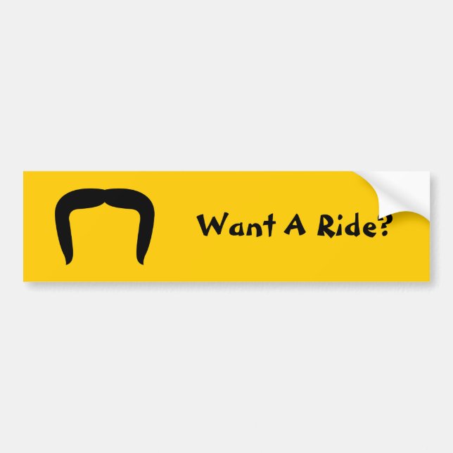 Horseshoe Moustache Bumper Sticker (Front)