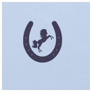 Horseshoe Navy Fabric