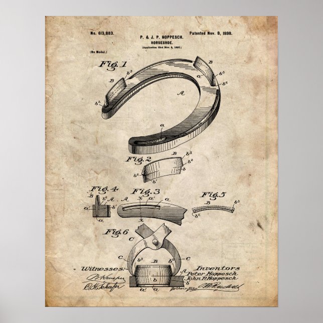 Horseshoe Patent Poster (Front)