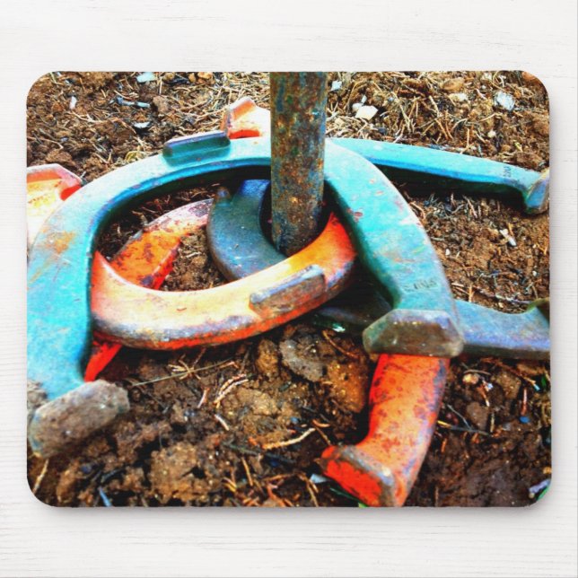 Horseshoe Pitching Gifts Mousepad (Front)