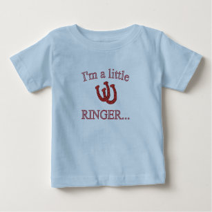 HorseShoe Pitching Infant T-Shirt-Lite Blue Baby T-Shirt