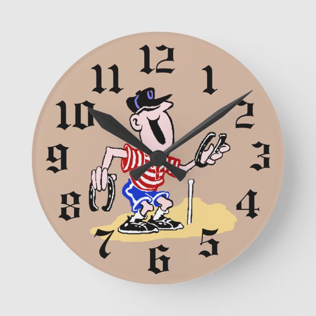 HorseShoe Pitching Wall Clock (Front)