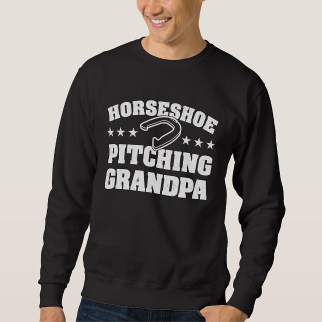 Horseshoe Player Horseshoe Pitching Grandpa Sweatshirt (Front)