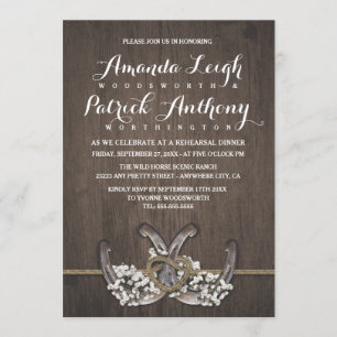 Horseshoe Rehearsal Dinner Invitations