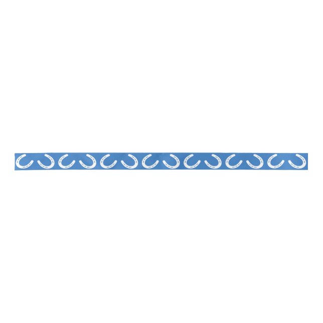 Horseshoe Ribbon Large Pattern Satin Ribbon (Front)